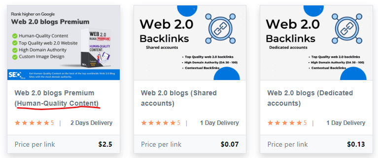 Web 2.0 Blogs Premium (Human- Quality Content